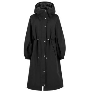 Barbour Sidney Longline Black Onyx Tartan Waterproof Jacket  6US